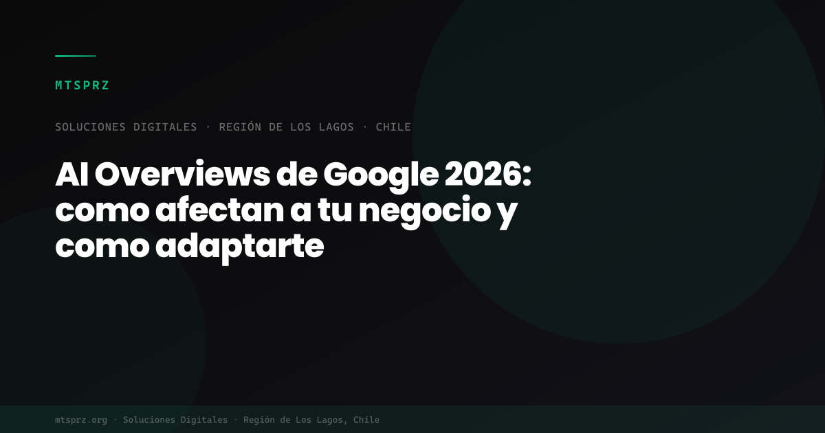AI Overviews de Google 2026: como afectan a tu negocio y como adaptarte
