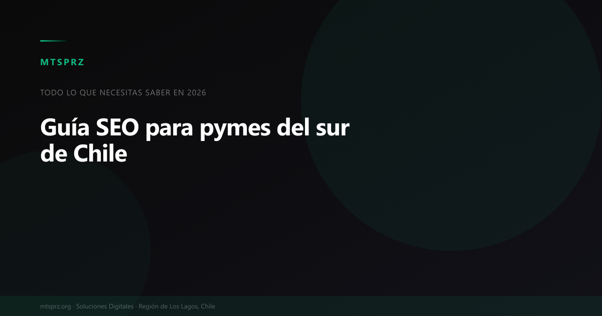 Guia completa de SEO para pymes en la Region de Los Lagos